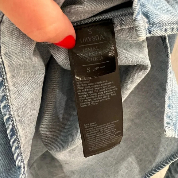 All Saints Remi Cold Shoulder Chambray Dress - Picture 12 of 13